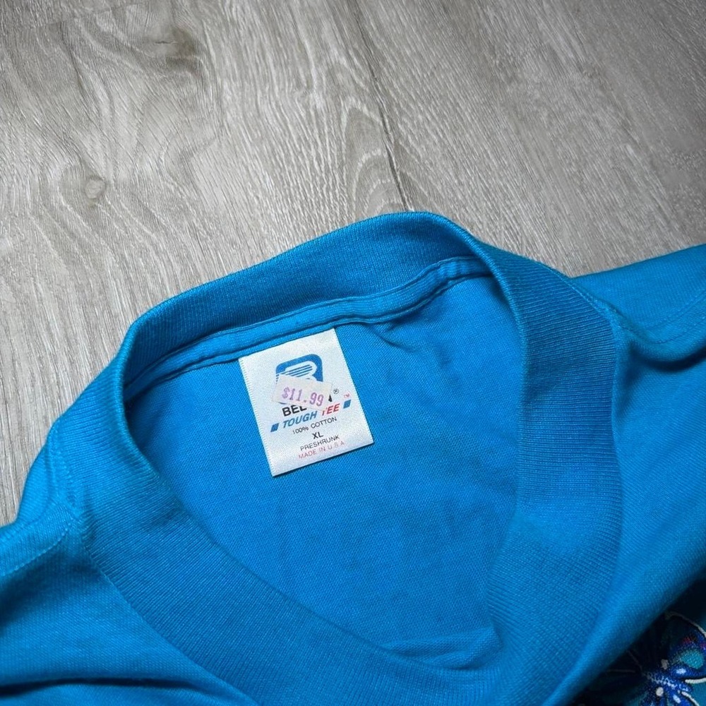 Vintage 90's Blue Branson Missouri graphic tee with cat graphic NWT - Picture 4 of 4